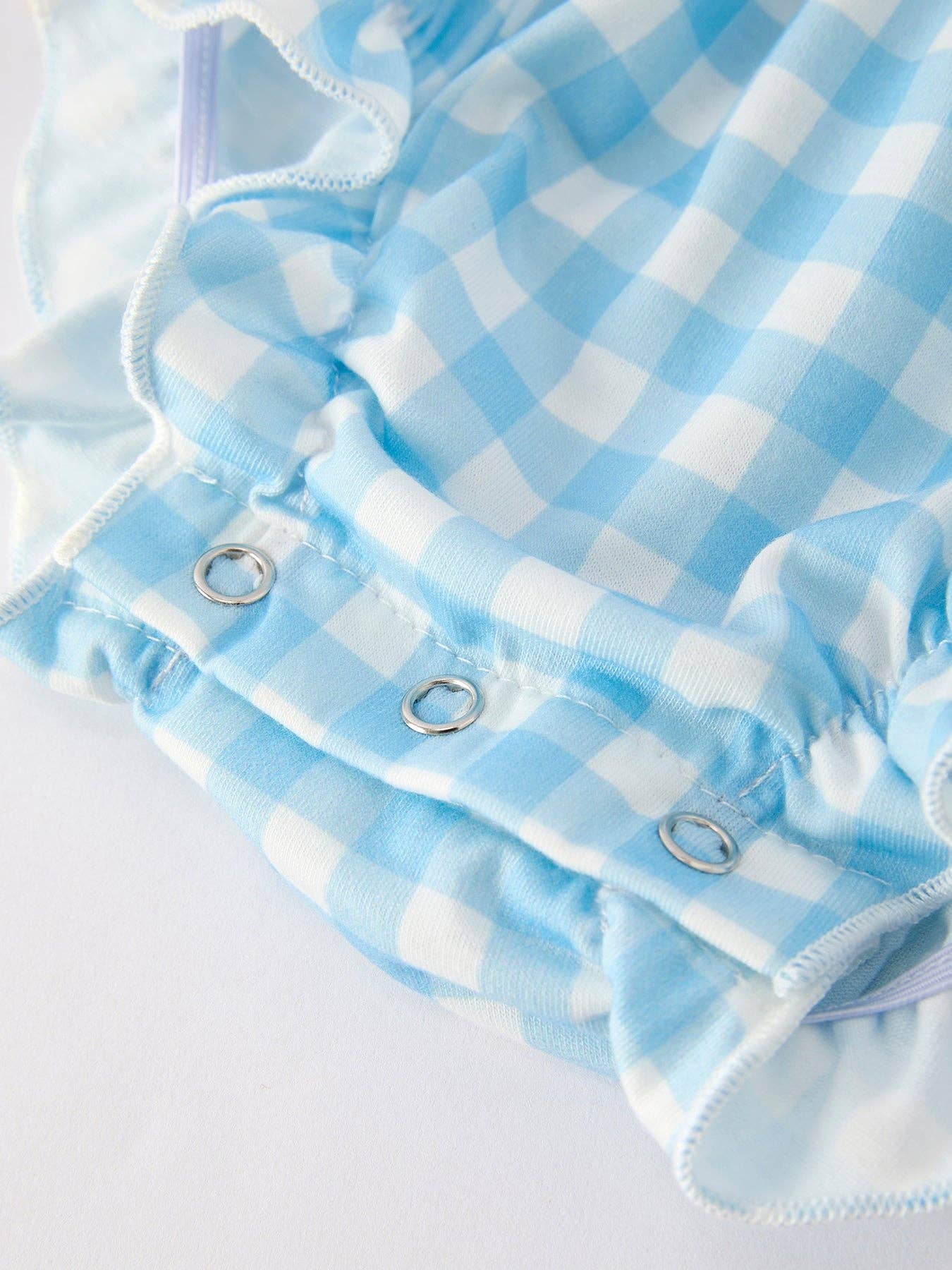 Thanksgiving Pumpkin Embroidery Smocking Blue Plaid Romper