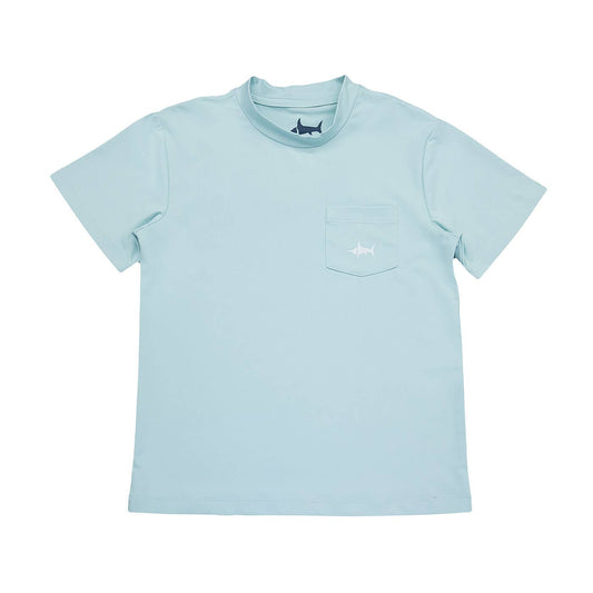 Boys Performance Graphic Tee Light Blue Sailfish