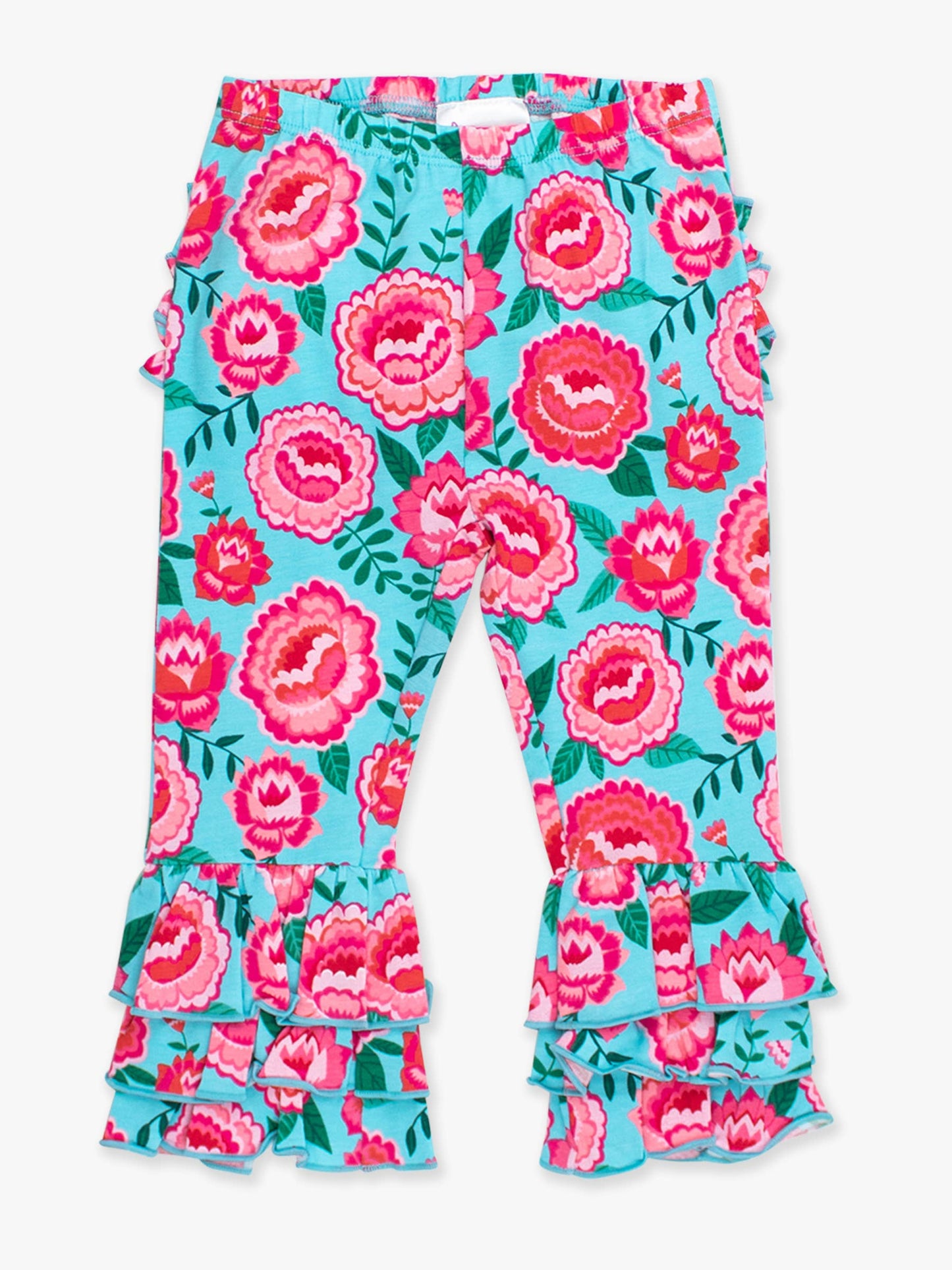 Baby Girls Bright Blossoms Ruffle Flare Pants