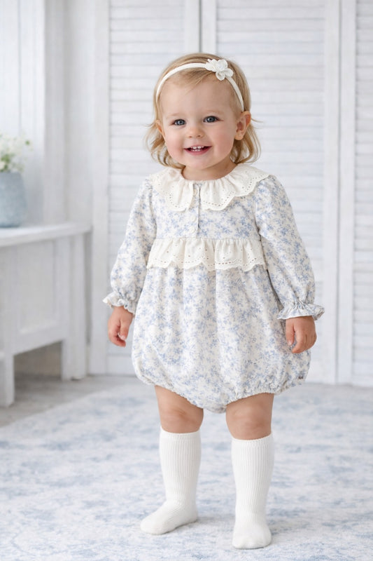 Girl Romper Vintage Floral Lace Outfit