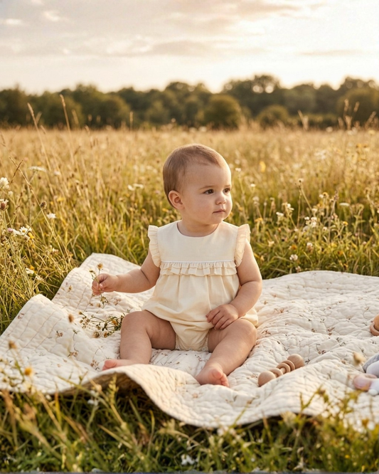 Buttercream Ruffle Jumper Romper