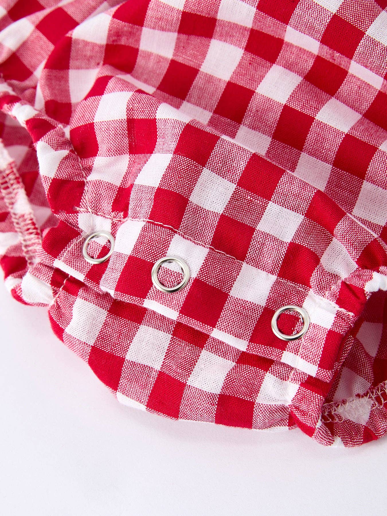 Red and White Flag Gingham Bubble