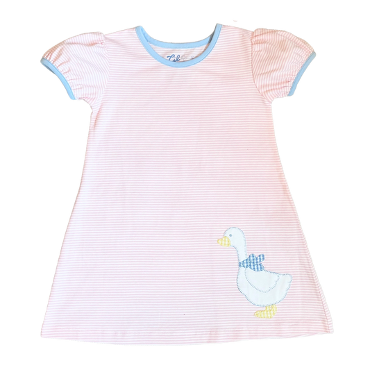 Silly Goose Girls Appliqué Dress