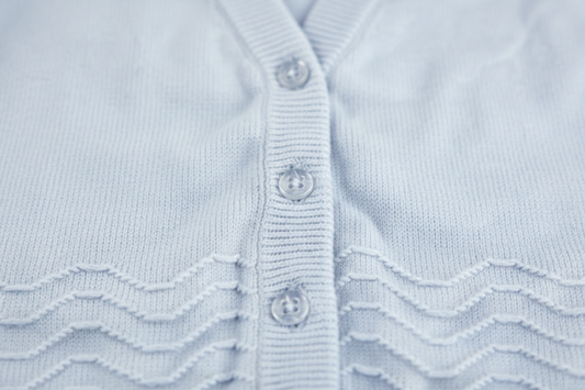 Classic Light Blue Knit Baby Cardigan