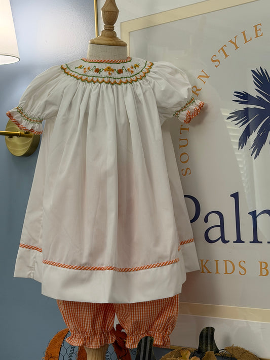 Girls Harvest Smocked Top and Pant Set