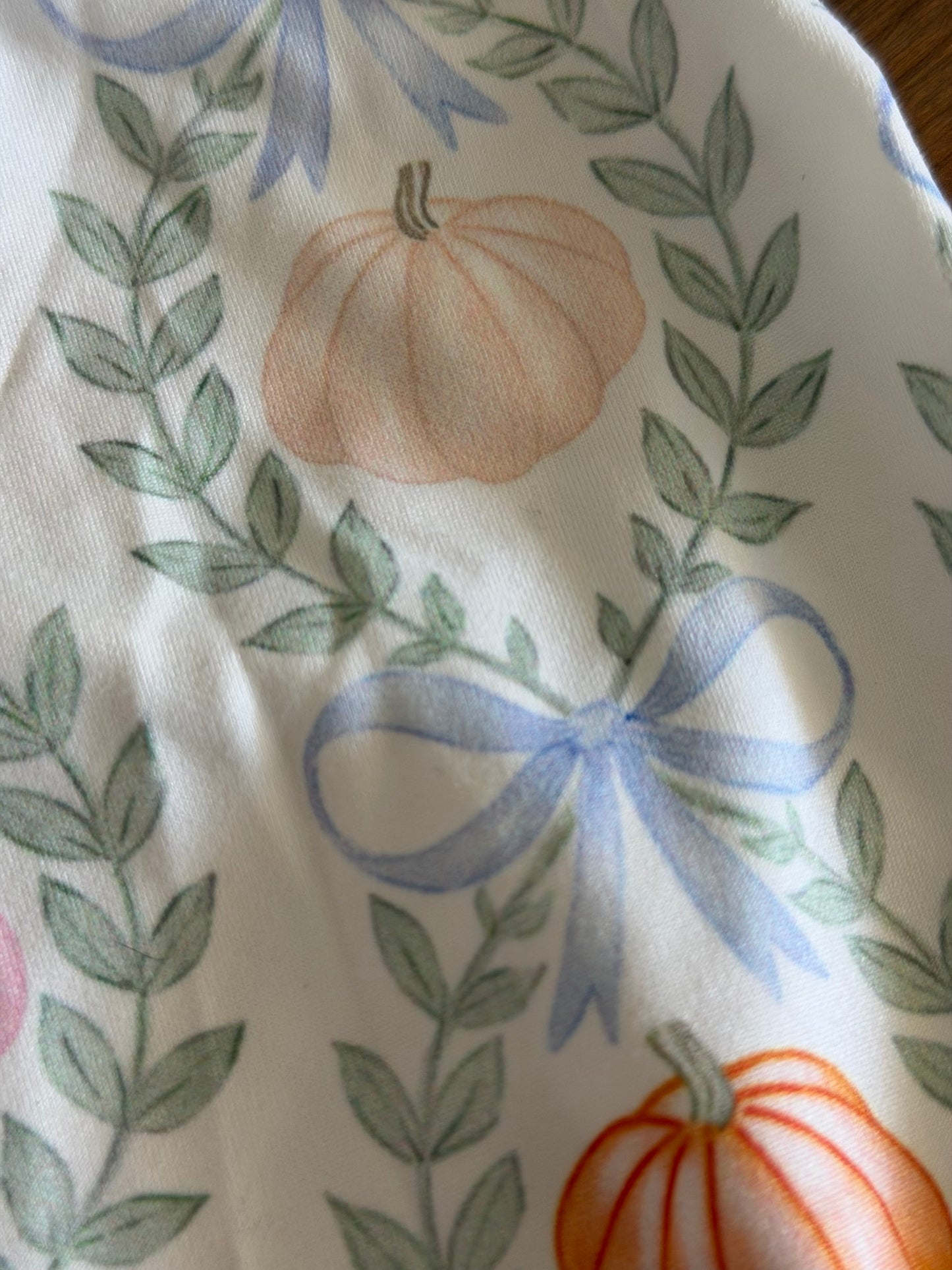 Baby Bow Pumpkin Print Bubble