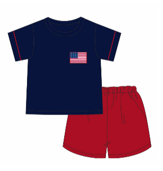 All American Boy Short Set