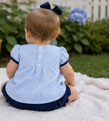 Carolina Gingham Bloomer Set.