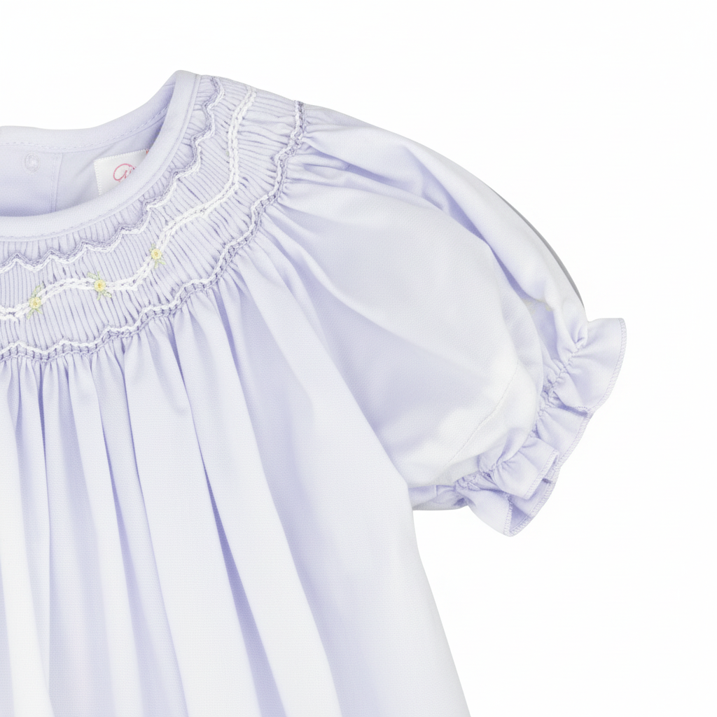 Smocked Violet Bishop Daygown