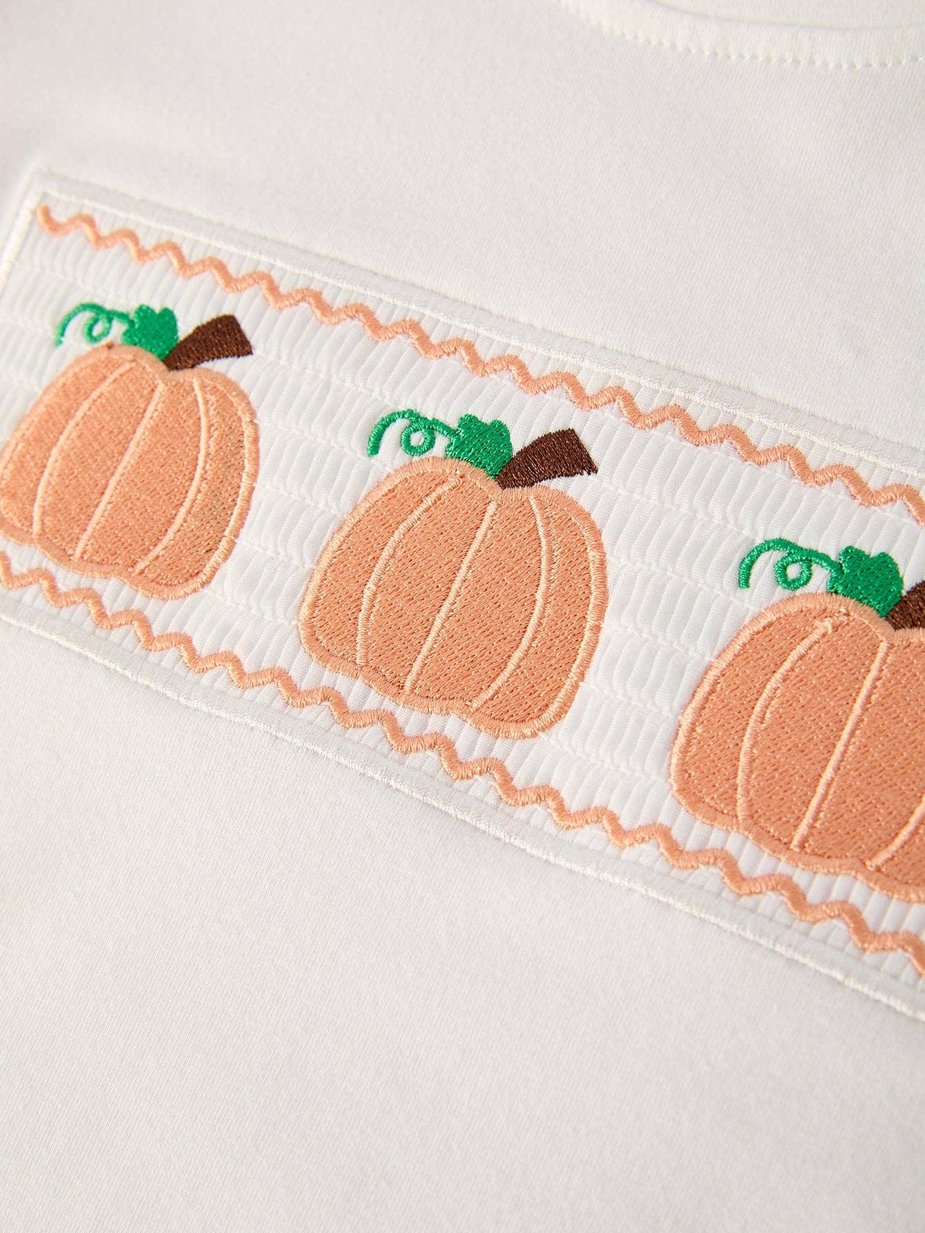 Boys Fall Thanksgiving Pumpkin Embroidery Smocking Blue Plaid Set