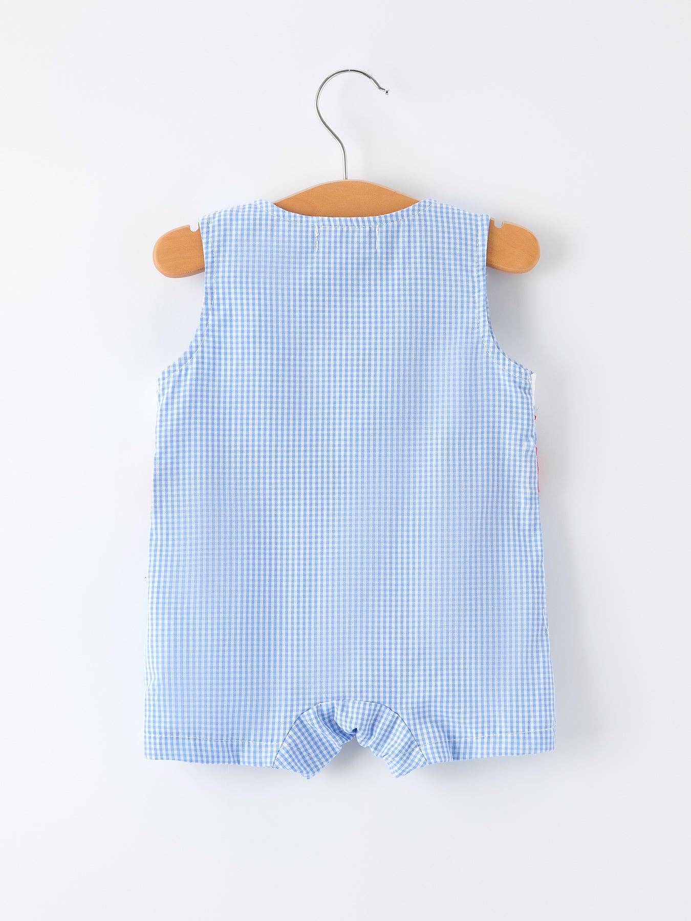 Crab Embroidered Boy Smocked Romper