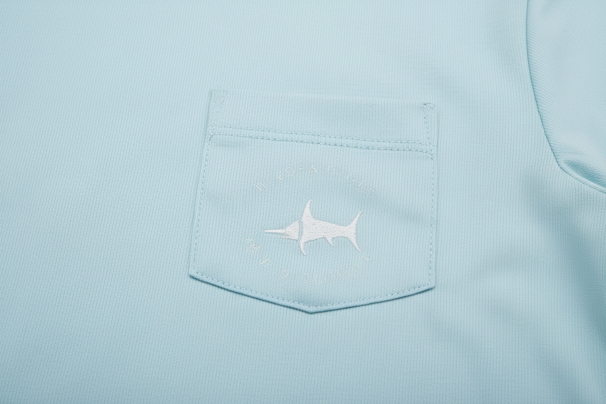 Boys Performance Graphic Tee Light Blue Sailfish