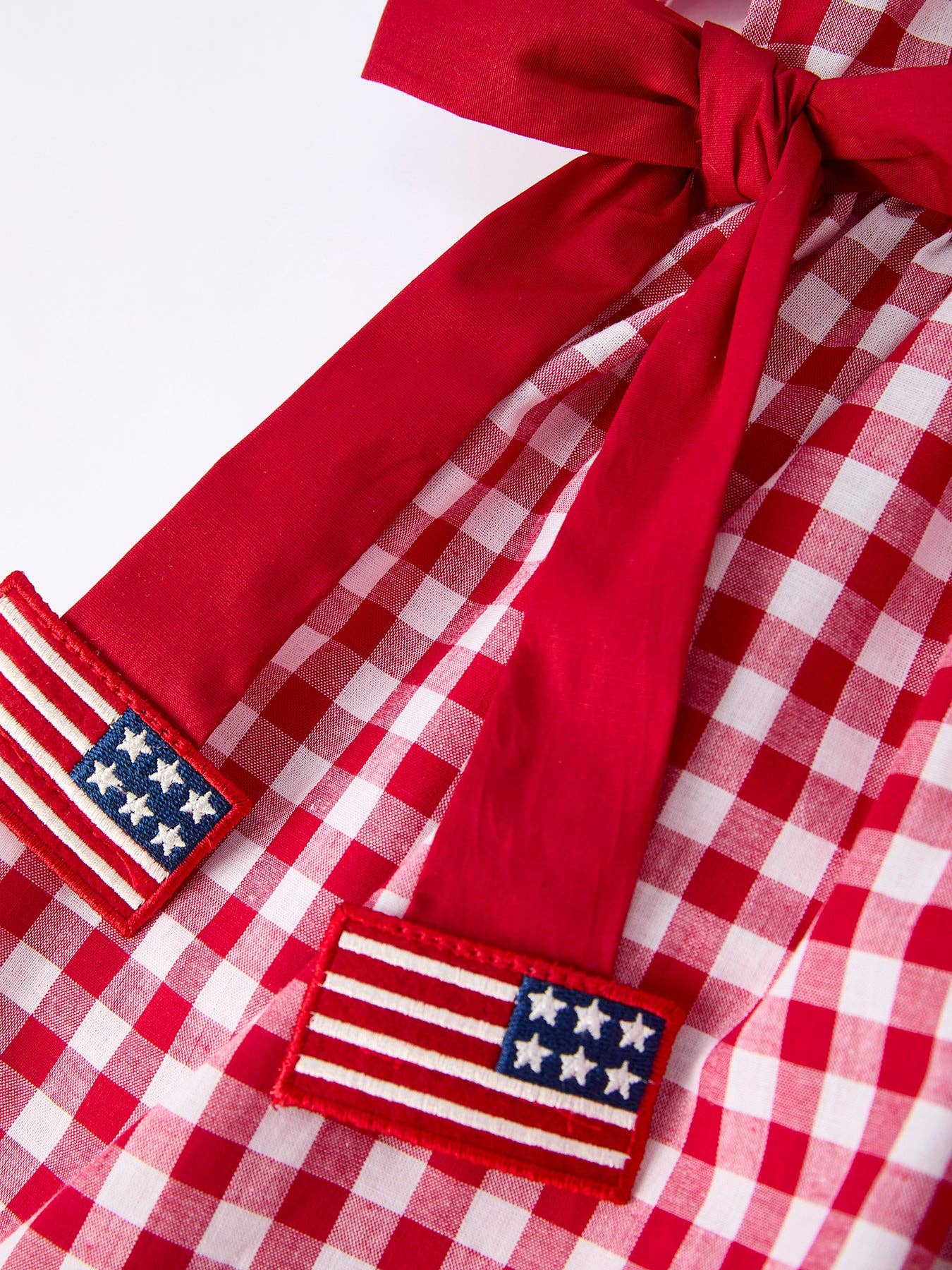 Red and White Gingham Flag Dress