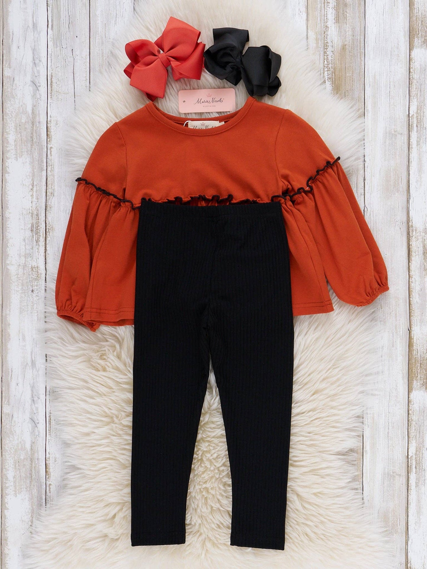 Spider Fall Bubble Sleeve Outfit