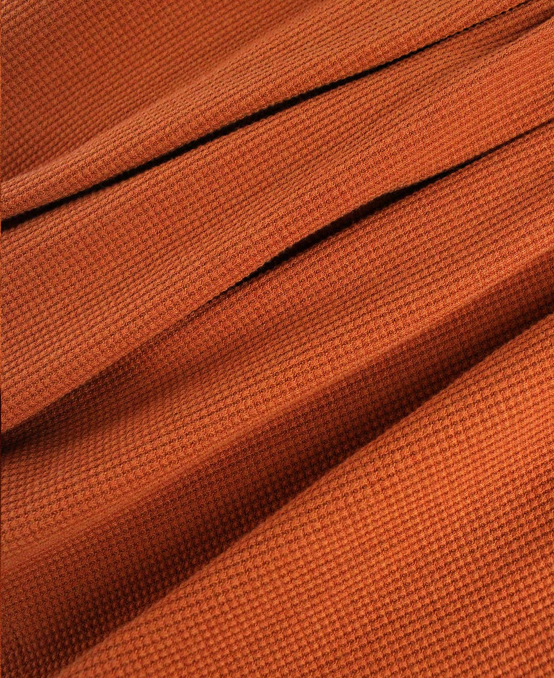 Girls Rust Waffle Knit Long Sleeve Twirl Dress