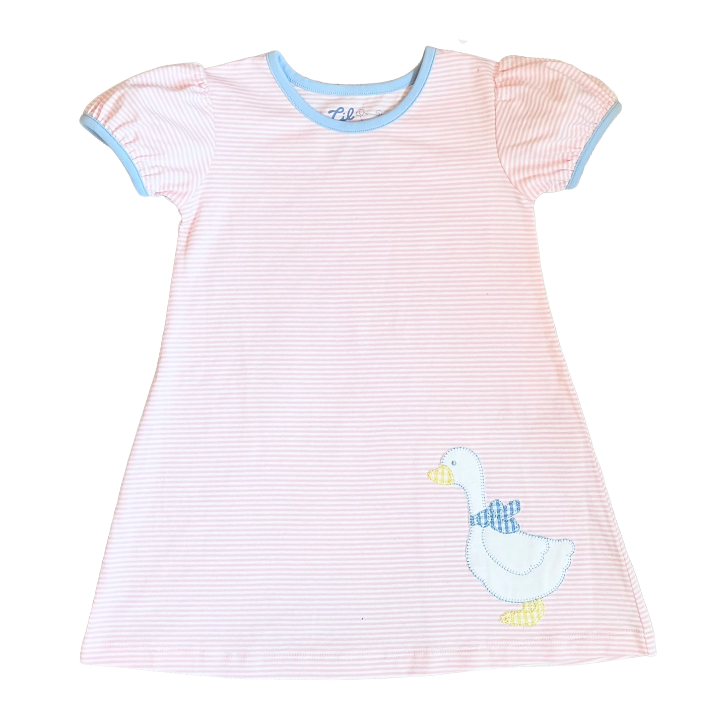 Silly Goose Girls Appliqué Dress