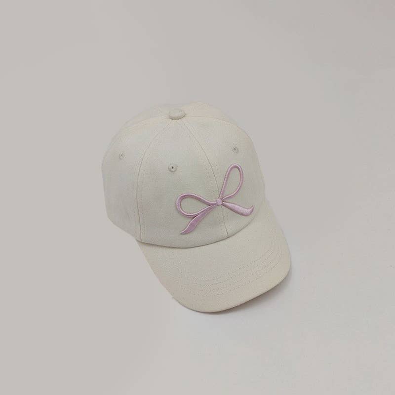 Kid's Cute Bow Embroidered Baseball Cap