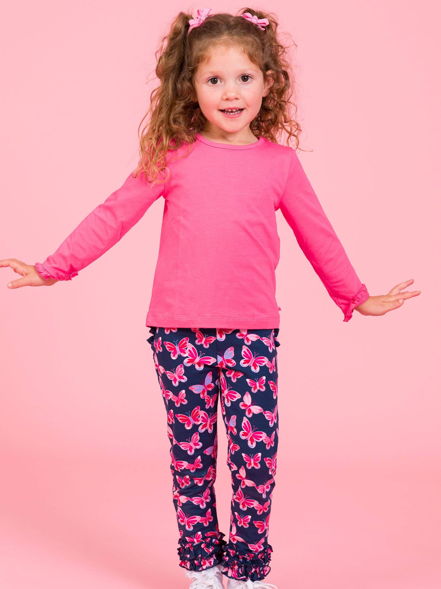 Toddler Girls Butterfly Bliss Classic Ruffle Leggings