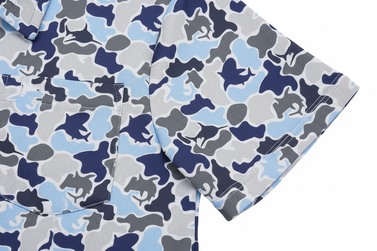 Inshore Boys Performance SS Polo Camo