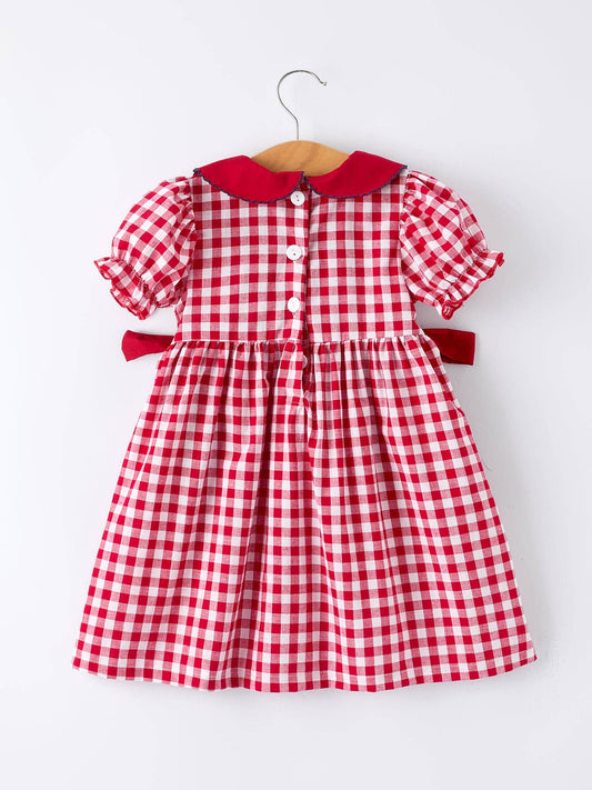 Red and White Gingham Flag Dress