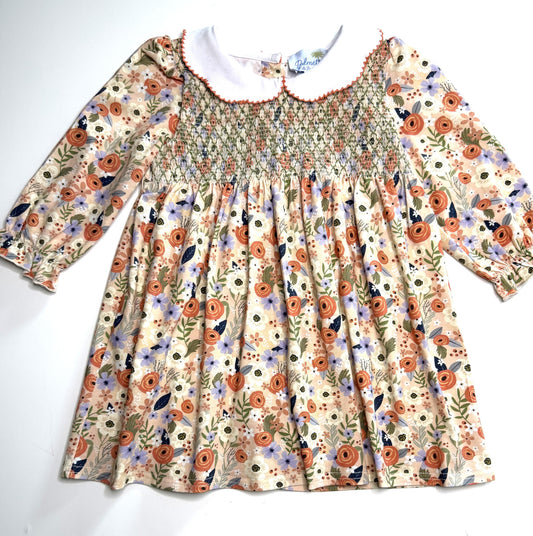 Autumn Garden Smocked Dress