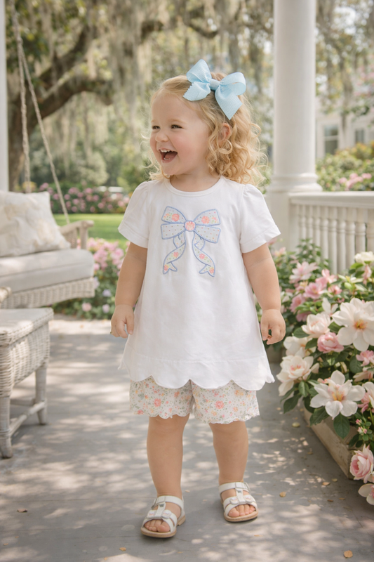 Liberty Flower Girl's Shorts Set