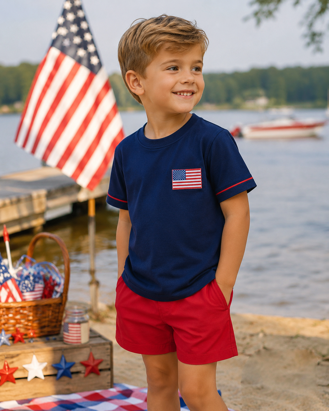 All American Boy Short Set