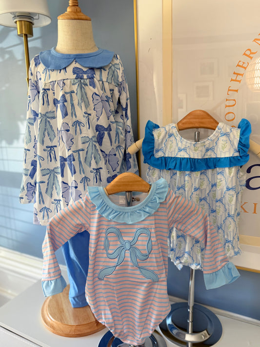 Baby Girls Bow Print Leggings Set