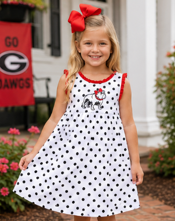Georgia Bulldogs Polka Dot Dress