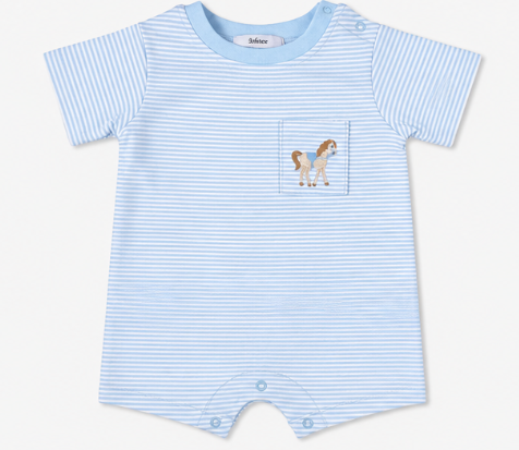 Horse Applique Boy's Romper