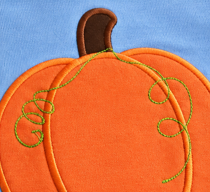 Blue Pumpkin Appliqué Boys Romper | Fall Baby & Toddler Outfit
