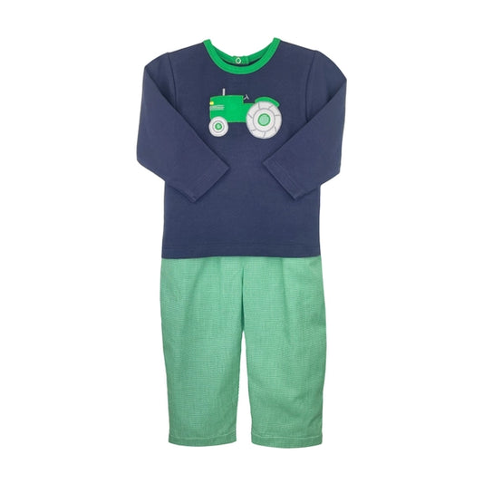 Tractor Applique Top and Pant Set