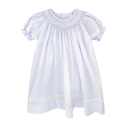 Smocked Violet Bishop Daygown
