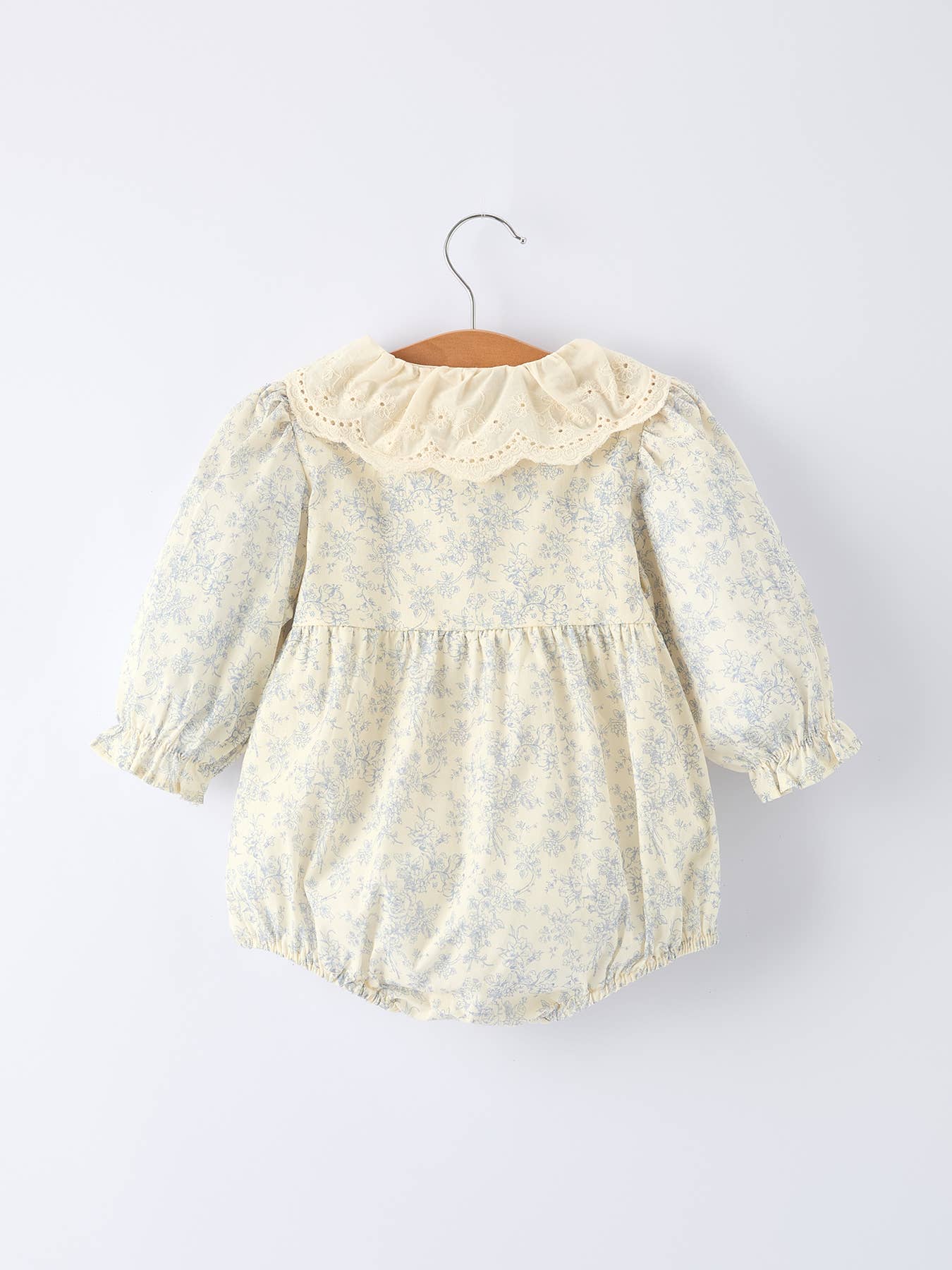 Baby Girl Romper and Toddler Dress – Vintage Floral Lace Outfit