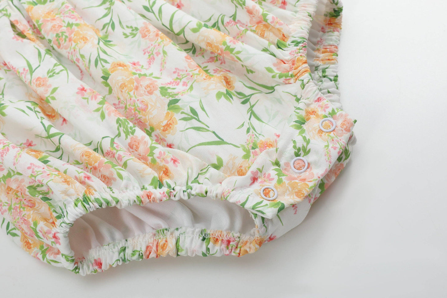 Floral Smocked Collared Bubble