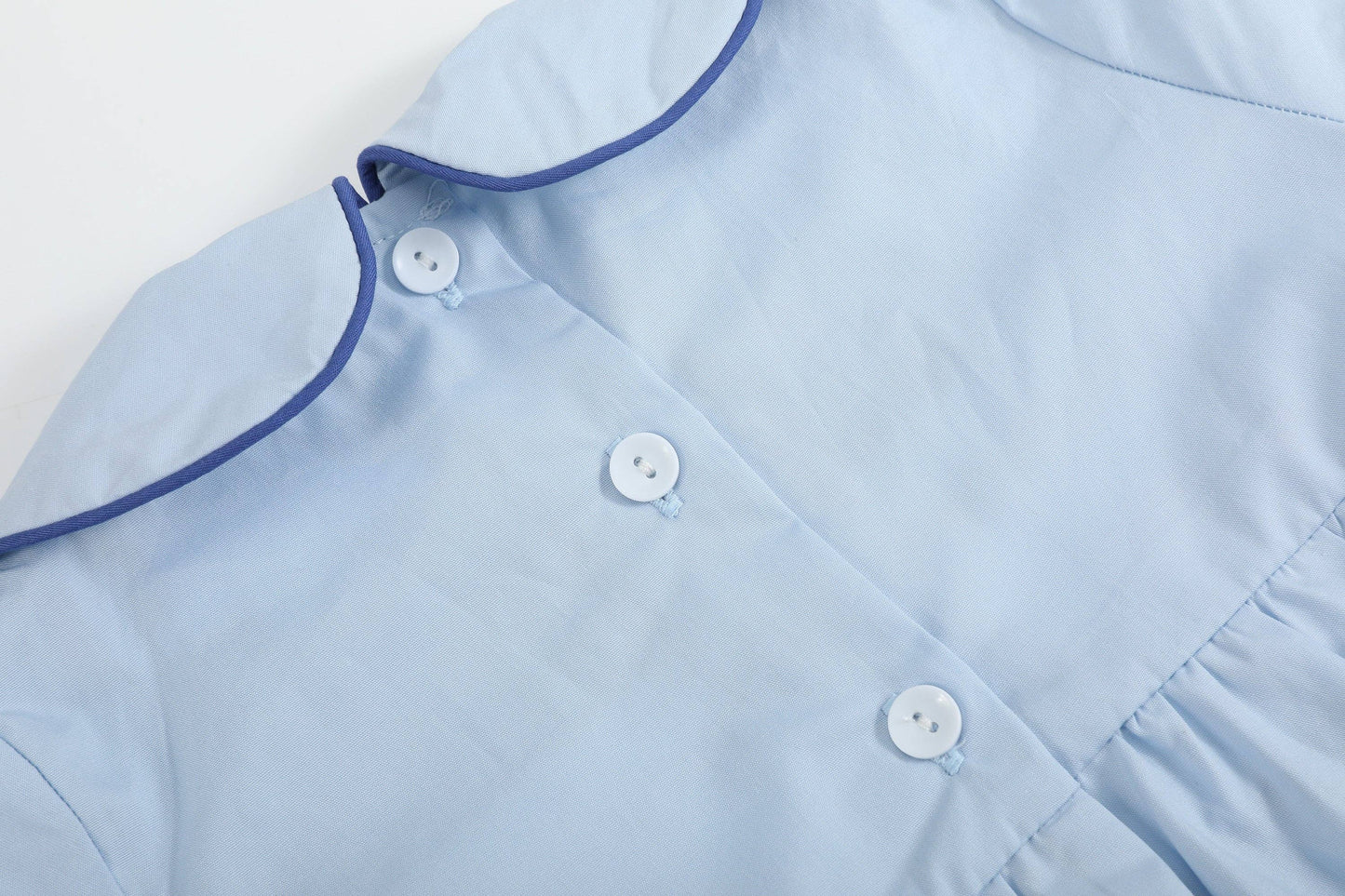 Blue Whale Smocked Collared Bubble Romper