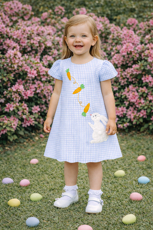 Dress with Easter Appliques and Petal Sleeves
