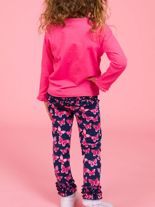Toddler Girls Butterfly Bliss Classic Ruffle Leggings