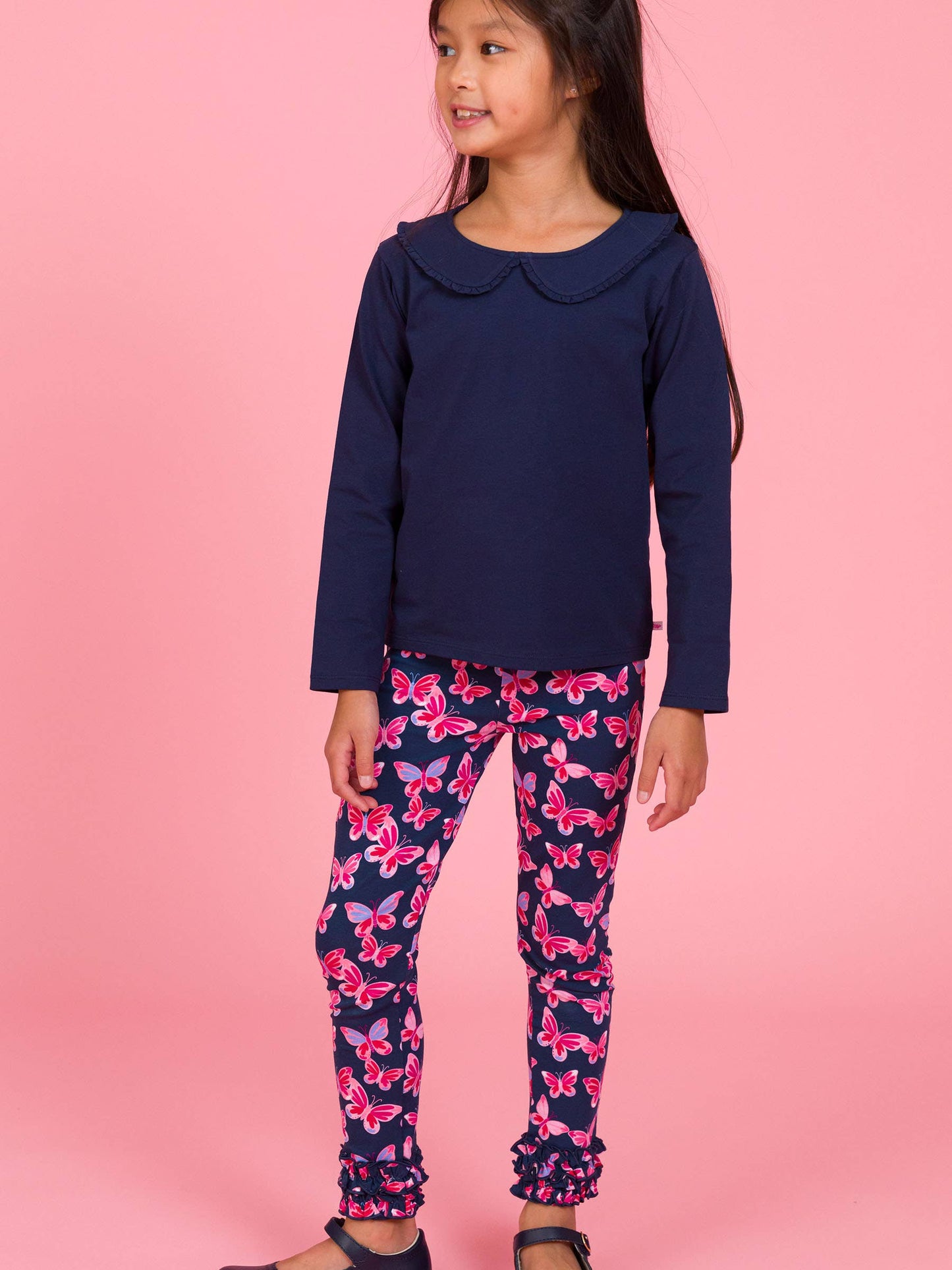 Girls Butterfly Bliss Classic Ruffle Leggings
