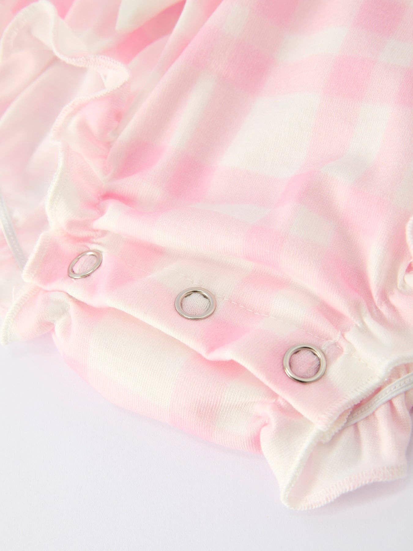 Pink Plaid Ballet Smocked Romper