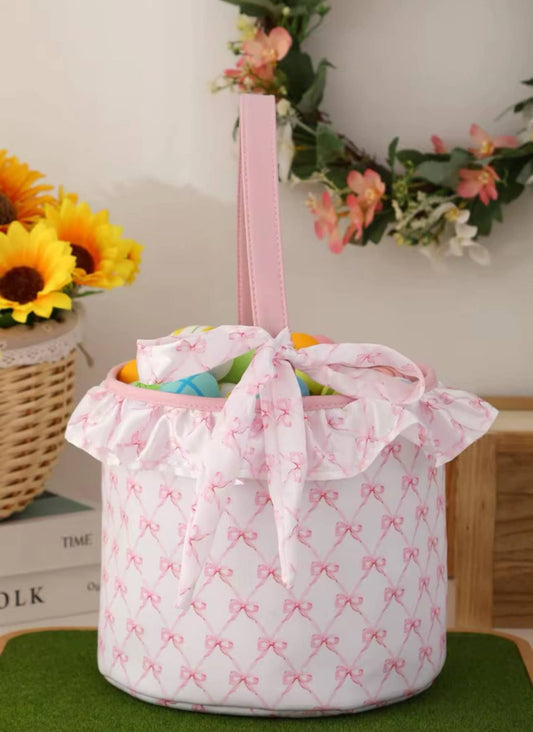 Easter Basket- Pink Bow