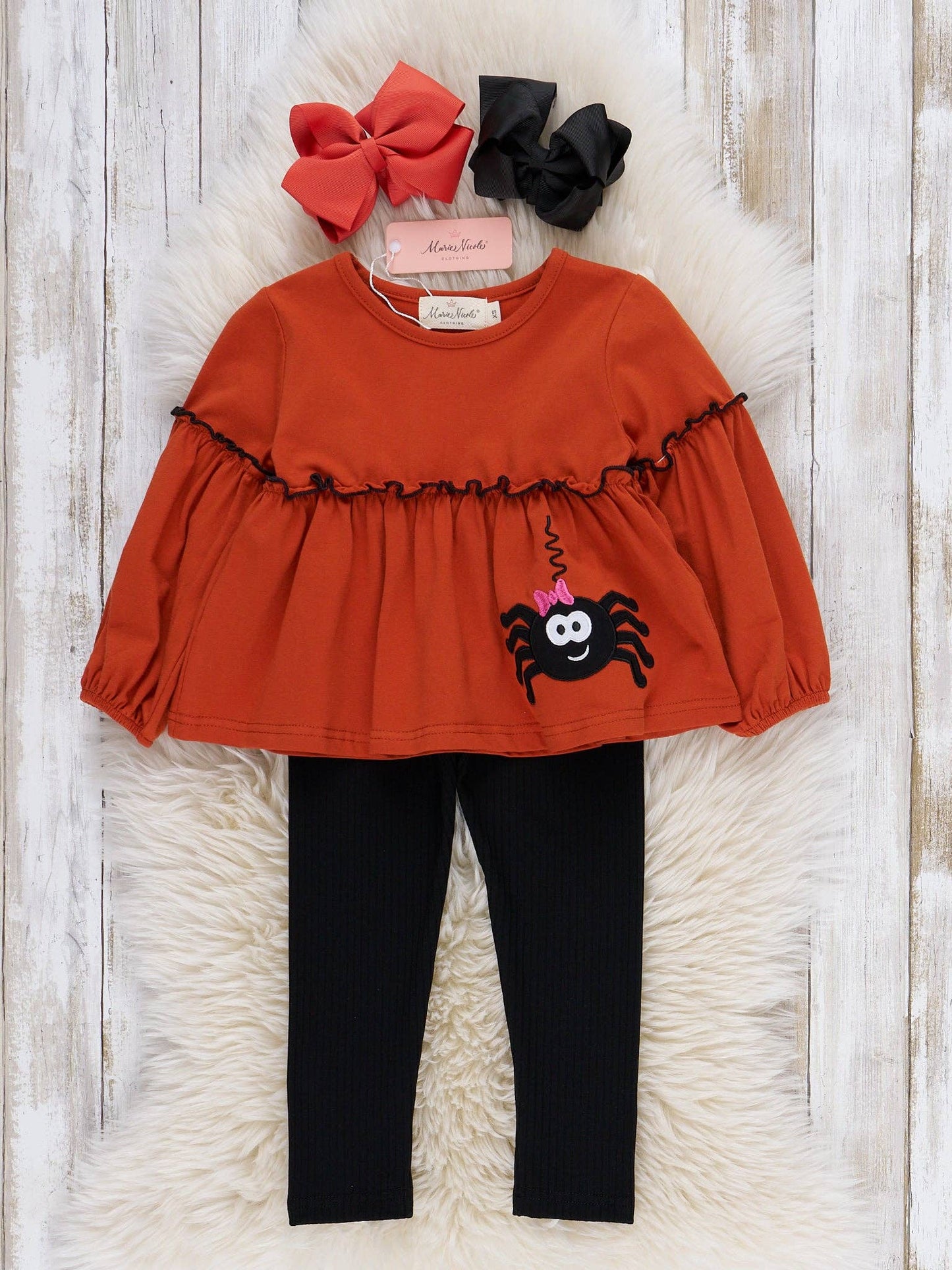 Spider Fall Bubble Sleeve Outfit