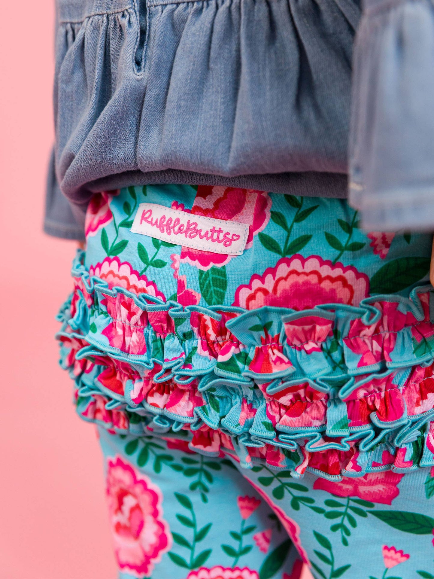 Baby Girls Bright Blossoms Ruffle Flare Pants
